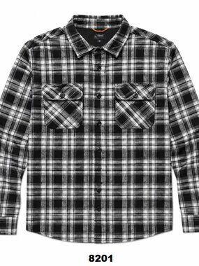 NWT Smith's Workwear Men's Small Charcoal Plaid Brawny Flannel Shirt Jacket